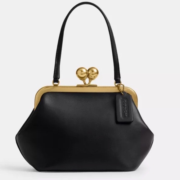 Coach Handbags - Coach Kisslock Frame Bag 16 - Black